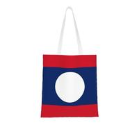 Sac fourre-tout drapeau du Laos. Toile légère, double poignée, sac fourre-tout élégant pour femme, parfait pour le shopping, le travail et le transport quotidien.