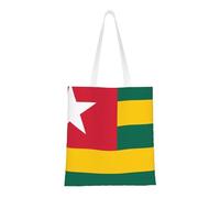 Sac fourre-tout drapeau du Togo. Toile légère, double poignée, sac fourre-tout élégant pour femme, parfait pour le shopping, le travail et le transport quotidien.