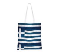 Sac fourre-tout drapeau grec. Toile légère, double poignée, sac fourre-tout élégant pour femme, parfait pour le shopping, le travail et le transport quotidien.