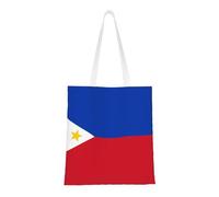 Sac fourre-tout drapeau philippin. Toile légère, double poignée, sac fourre-tout élégant pour femme, parfait pour le shopping, le travail et le transport quotidien.