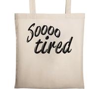 Sac fourre-tout écologique en coton beige I Am So Tired