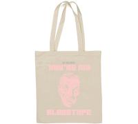 Sac fourre-tout effrayant en coton naturel avec inscription « Did You Know You're My Blood Type » - Blanc