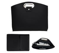 Sac fourre-tout élégant en cuir PU pour homme, lieu de travail, école, université, ordinateur, affaires, professeur et voyageur, Noir , Consulte la descripción