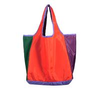 Sac fourre-tout élégant et décontracté pour le shopping, sac à main durable de grande capacité avec un design à blocs de couleurs, parfait pour un usage quotidien et la ( Dark Purple, One Size)