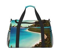 Sac fourre-tout élégant et pliable avec fermeture éclair imperméable pour week-end Motif île de Cuba