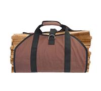 Sac fourre-tout en bois - Sac fourre-tout en bois étanche,Sac fourre-tout en bois pour barbecue de camping, porte-bois de grande capacité Poche ouverte Gagnez du temps et des efforts Abbto, marron ,