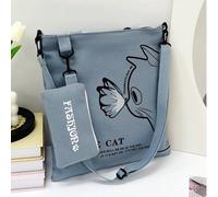 Sac fourre-tout en canevas, convient aux élèves du secondaire/primaire en tutorat, sac à bandoulière, sac à bandoulière, sac en canevas avec grande capacité pour les livres Taille UniquePortraitÉtoffe