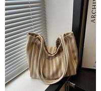 Sac fourre-tout en canevas rayé rétro , grande capacité, usage polyvalent, idéal pour le travail, l'école ou les activités extérieures, peut être utilisé comme sac à dos, sac en canevas ou sac de plag