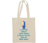 Sac fourre-tout en coton blanc « I am the great »