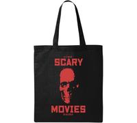 Sac fourre-tout en coton écologique naturel avec inscription « Let's Watch Scary Movies On Halloween » - Noir - Taille unique, Noir , Taille unique