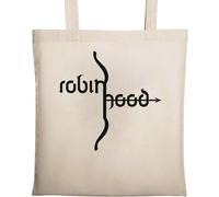 Sac fourre-tout en coton écologique naturel avec nœud Robin des Bois Beige