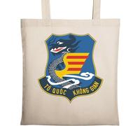 Sac fourre-tout en coton écologique naturel de l'armée de l'air du Sud Vietnam Beige