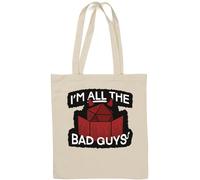 Sac fourre-tout en coton naturel avec inscription « I Am All The Bad Guys DND Dungeon Master » Blanc