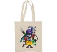 Sac fourre-tout en coton naturel avec inscription « Rest in Peace » - Blanc