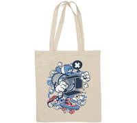 Sac fourre-tout en coton naturel avec lampe Hip Hop Blanc
