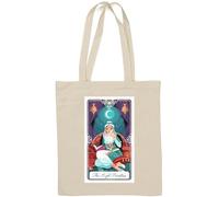 Sac fourre-tout en coton naturel avec logo The High Priestess Tarot Card Art Blanc