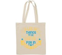 Sac fourre-tout en coton naturel avec slogan « A lot of things to be grateful for in these times » Blanc