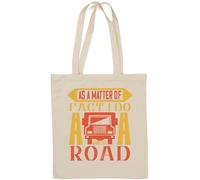 Sac fourre-tout en coton naturel avec slogan « As A Matter Of Fact I Do Own The Road King Of The Streets » Blanc