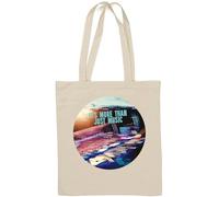 Sac fourre-tout en coton naturel avec slogan It's More Than Just Music Blanc