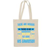 Sac fourre-tout en coton naturel avec slogan « There are fathers who do not love their children » Blanc