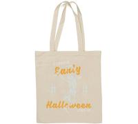 Sac fourre-tout en coton naturel avec squelette dansant Inscription It's Never Too Early For Halloween Blanc