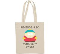 Sac fourre-tout en coton naturel blanc Revenge is so very very sweet