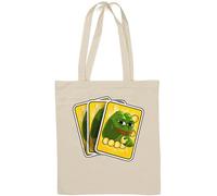 Sac fourre-tout en coton naturel Crypto Pepe Bitcoin Cards Blanc