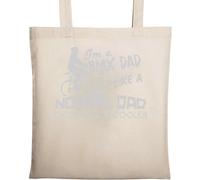 Sac fourre-tout en coton naturel écologique avec inscription « I AM BMX Dad Just Like A Normal Dad Except Much Cooler » Beige