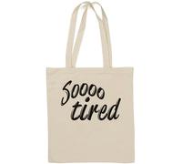 Sac fourre-tout en coton naturel I Am So Tired Blanc