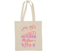 Sac fourre-tout en coton naturel pour la fête des mères Inscription For A Wonderful Mother On Mother's Day Blanc