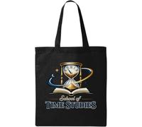 Sac fourre-tout en coton naturel « Study of Time Through Ancient Symbols » Noir