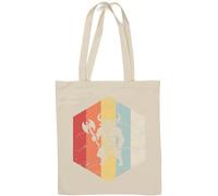 Sac fourre-tout en coton naturel style rétro délavé Mythologie grecque Minotaure Blanc