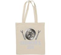 Sac fourre-tout en coton naturel « Trust Me I'm an Engineer's Son » Blanc