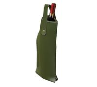 Sac fourre-tout en cuir avec poignées pour bouteille de vin - Sac de champagne avec poignées pour dégustation, fête, mariage, Vert, Refer to description, Unisexe
