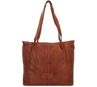 Sac Fourre-tout en cuir cognac - HAROLD'S - Submarine Shopper 39 cm - Marron - Femme - Zippée - Porté Main