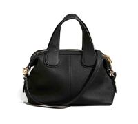 Sac fourre-tout en cuir de vache for femmes, sac à main et bourses à bandoulière à la mode (Color : Black, Size : 28cm-13cm-19cm)