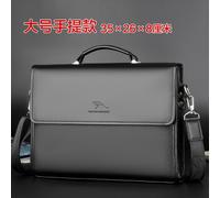 Sac fourre-tout en cuir PU pour hommes,étui à bombes,sacs à main pour hommes,grands sacs pour ordinateur portable,sac à bandoulière lancé par un homme d'affaires,créateur de luxe - Black Large Noir