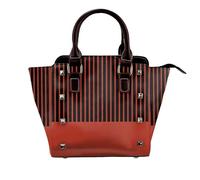 Sac Fourre-Tout en Cuir Rayé, Sac À Main Manche Supérieure, Sangle Réglable, Travail Usage Quotidien De pour Femmes,Rouge