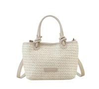 Sac fourre-Tout en Paille for Femme, élégant Sac à bandoulière en Tricot, de Plage(White)