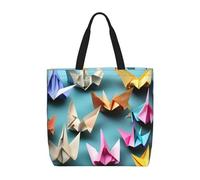 Sac fourre-tout en papier origami imprimé grue pour femme, sac à main décontracté pour l'extérieur, vacances, week-end, voyage, cadeaux