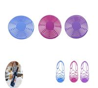 Sac fourre-tout en silicone pour bouteille de vin, pliable et peu encombrant, peut également servir de tapis de plaque chauffante et de dessous de verre, Gjstdd - Bleu, Magenta, Violet, One Size