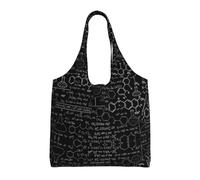 Sac fourre-tout en toile avec impression 3D abstraite, science, chimie, illustration pour femme, sac d'épicerie réutilisable, grande pochette en toile, sac à main portable