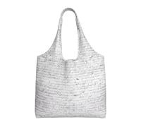 Sac fourre-tout en toile avec impression murale de brique pour femme, sac d'épicerie réutilisable, grande pochette en toile de gym, sac à main portable