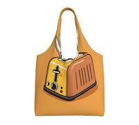 Sac fourre-tout en toile avec imprimé scie à chaîne et bandoulière - Grande capacité, Noir , Taille unique