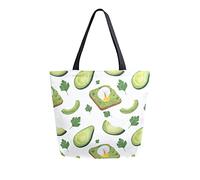 Sac fourre-tout en toile Avocat Aquarelle Sandwich Femme Sac de plage Végétarisme Ingrédients Cuisine Sac à bandoulière Grand sac à main réutilisable léger pour le shopping, les courses, les voyages