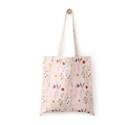 Sac fourre-tout en toile de coton à motif floral pour femme : sac à bandoulière réutilisable de 35,6 x 38,1 cm avec poche cachée et fermeture magnétique, sac d'épicerie respectueux de l'environnement