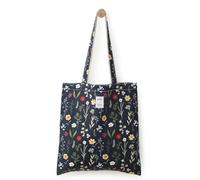 Sac fourre-tout en toile de coton à motif floral pour femme : sac à bandoulière réutilisable de 35,6 x 38,1 cm avec poche cachée et fermeture magnétique, sac d'épicerie respectueux de l'environnement