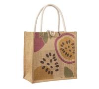 Sac fourre-tout en toile de jute à fond large avec poignées épaisses, sac de rangement portable multifonctionnel, grand sac fourre-tout en toile de jute avec fond large pour les mariages, les courses,
