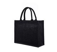 Sac fourre-tout en toile de jute avec poignée souple pour femme, comme sur l'image, 32x24x10cm