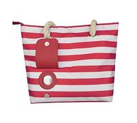 Sac fourre-tout en toile de vin avec fermeture éclair - Sac à main isotherme avec motif rayé classique, sac fourre-tout distributeur de vin avec compartiment d'isolation thermique, sac à main